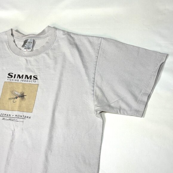 VTG Simms Fishing Bozeman Montana Mike Stidham Graphic Trout Flies T-Shirt Large - Picture 4 of 9